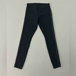 Hue black tights with sparkly strip down the side - size small
